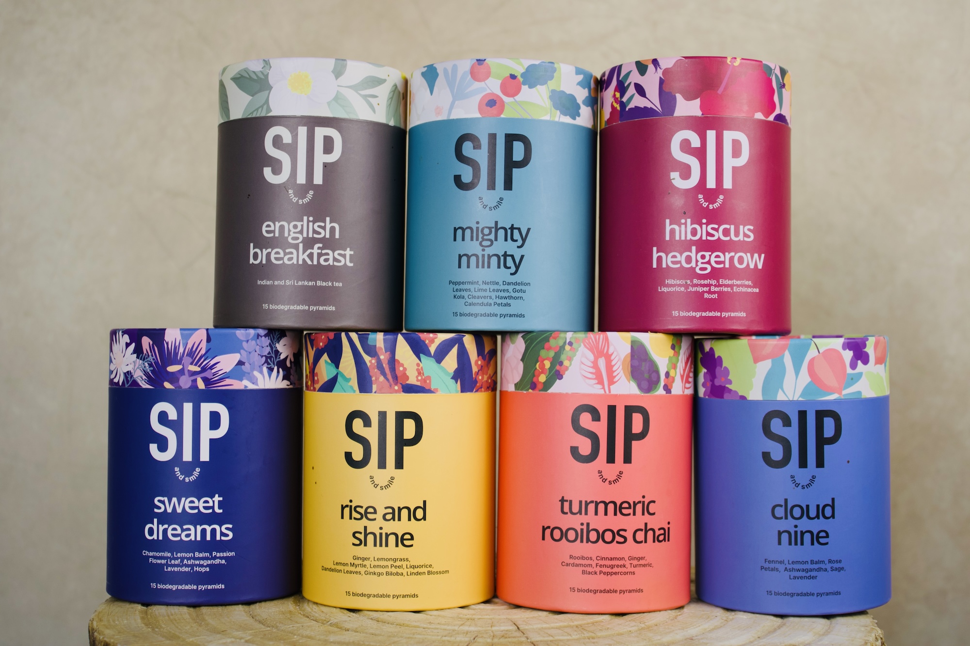 Any of the blends in a TUBE (15 pyramid tea bags)